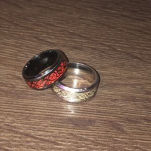 Designer rings with ancient architectural design